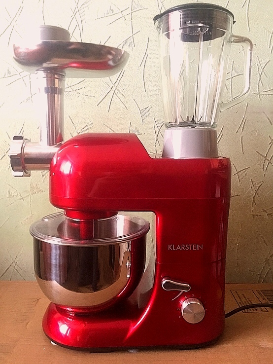 Кухонный комбайн(мясорубка,блендор, миксер)Klarstein Lucia Rossa 2G 1200W