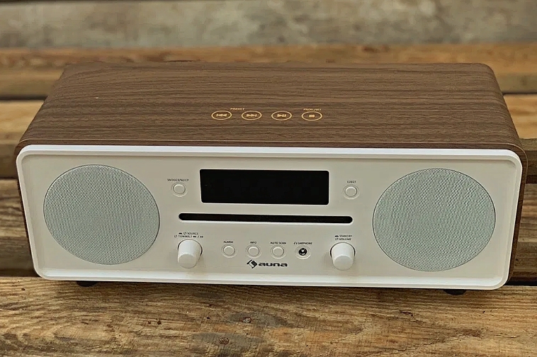 Проигрыватель CD с радиоприемником Auna Melodia (Bluetooth,CD,DAB +,FM,Будильник) wood