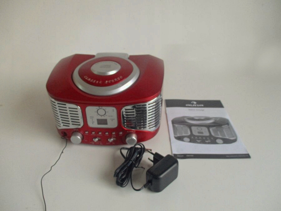 Ретро-центр auna RCD 320 (CD,FM,AUX) Red