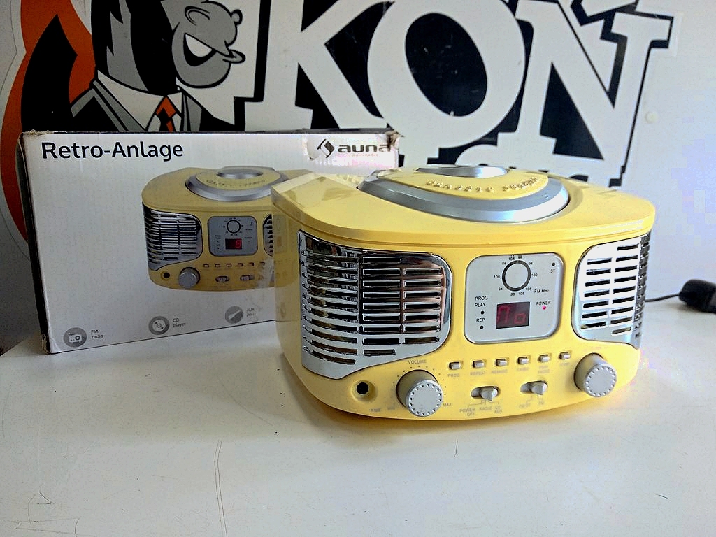 Ретро-центр auna RCD 320 (CD,FM,AUX) yellow