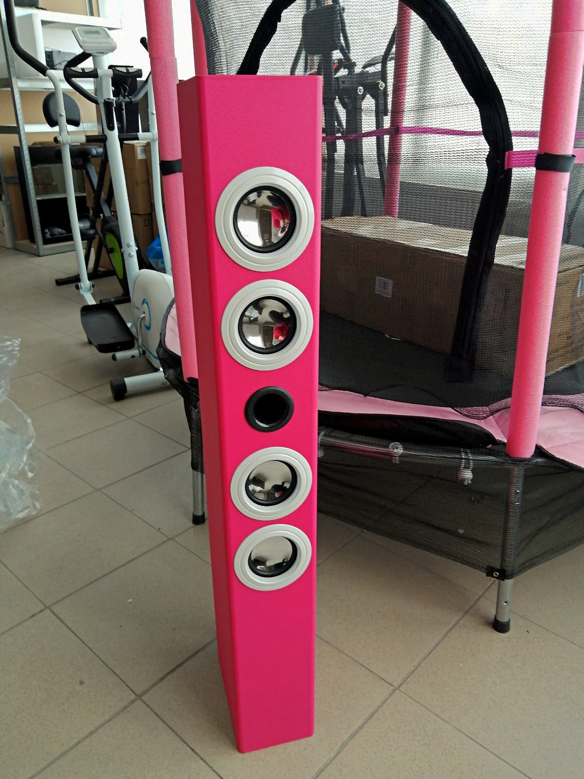 Акустическая мульти система ONE concept Tallboy (karaoke,АКБ,FM,BT,USB,SD,AUX) pink