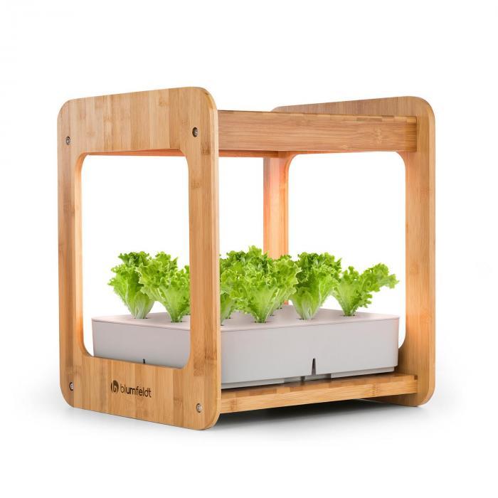 Гидроферма Blumfeldt Urban Bamboo Indoor Garden 12 растений 24W LED 7 литров бамбук