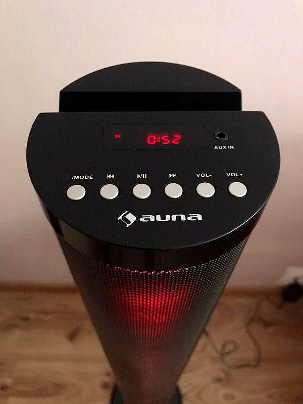 Активная акустика Auna Light Up Tower Speaker LED-40Вт (Bluetooth,USB,SD,AUX,FM)