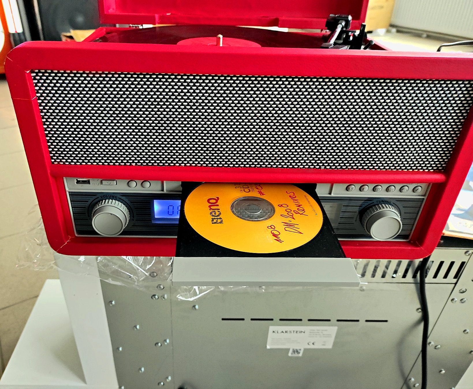 Ретро центр Auna Belle Epoque 1907 (BT,USB,AUX,Кассеты,CD,Винил,FM) Red