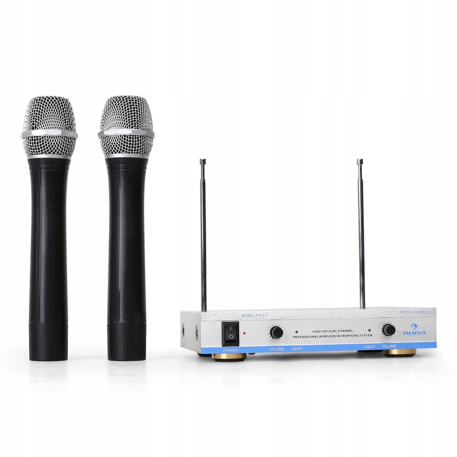 Система беспроводных микрофонов Auna FU-2-B (white) дальность 100м 