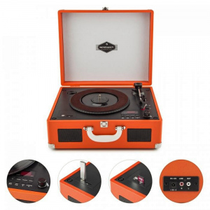 Портативный ретро проигрыватель Auna Peggy Sue (CD,USB,SD) Orange
