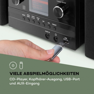 Интернет стереосистема Auna Connect SystemS(Wi-Fi,Spotify,BT,DAB,FM,USB,CD, MP3, AUX) black