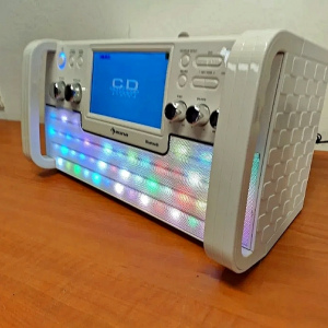 Караоке-система Auna DiscoFever LED (Bluetooth,USB,AUX,CD)white