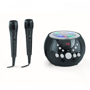 Портативная караоке система Auna Singsing LED 2 х микрофон (Black)