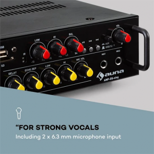 Компактный усилитель Auna Amp EQ BT 120 Bт USB SD 2 x MIC