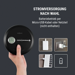 CD-плеер oneConcept CDC 100 MP3 Discman (CD-R,RW,MP3,Antishock,ESP,Micro-USB) Black