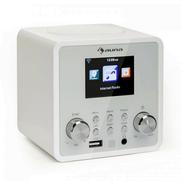 Интернет-радио Auna IR-120 (WLAN,DNLA,UPnP,App-Control,USB,AUX) White
