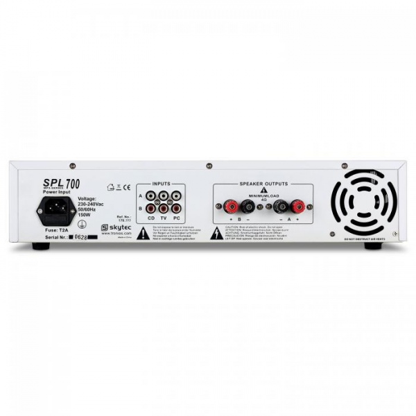 Усилитель Skytec SPL700 white (FM,USB,SD,MP3)700Вт