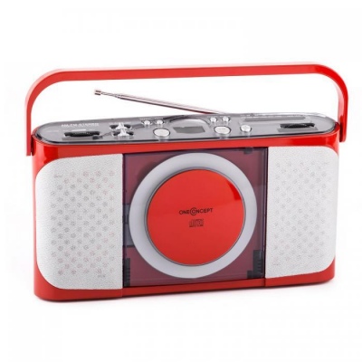 Магнитола CD-player oneConcept Portable (Red)