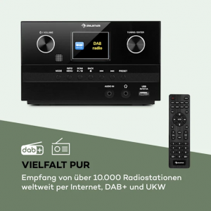 Интернет стереосистема Auna Connect SystemS(Wi-Fi,Spotify,BT,DAB,FM,USB,CD, MP3, AUX) black