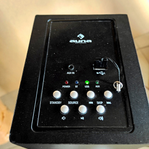 Активная караоке-колонка Black Auna Karaboom (LED,Bluetooth,USB,AUX,2-microphone)
