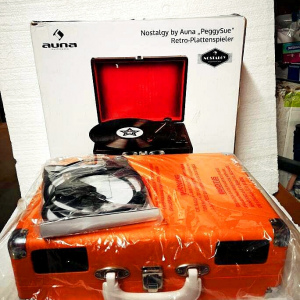 Портативный ретро проигрыватель Auna Peggy Sue (CD,USB,SD) Orange
