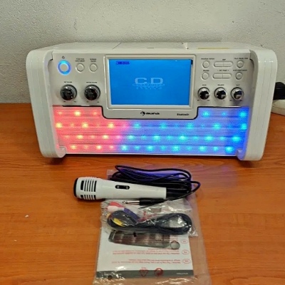 Караоке-система Auna DiscoFever LED (Bluetooth,USB,AUX,CD)white