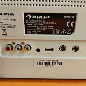 Караоке-система Auna DiscoFever LED (Bluetooth,USB,AUX,CD)white