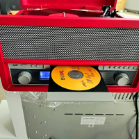 Ретро центр Auna Belle Epoque 1907 (BT,USB,AUX,Кассеты,CD,Винил,FM) Red