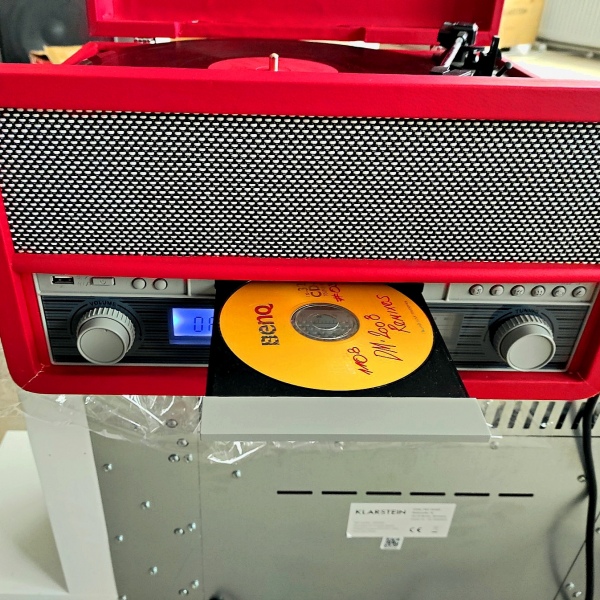 Ретро центр Auna Belle Epoque 1907 (BT,USB,AUX,Кассеты,CD,Винил,FM) Red