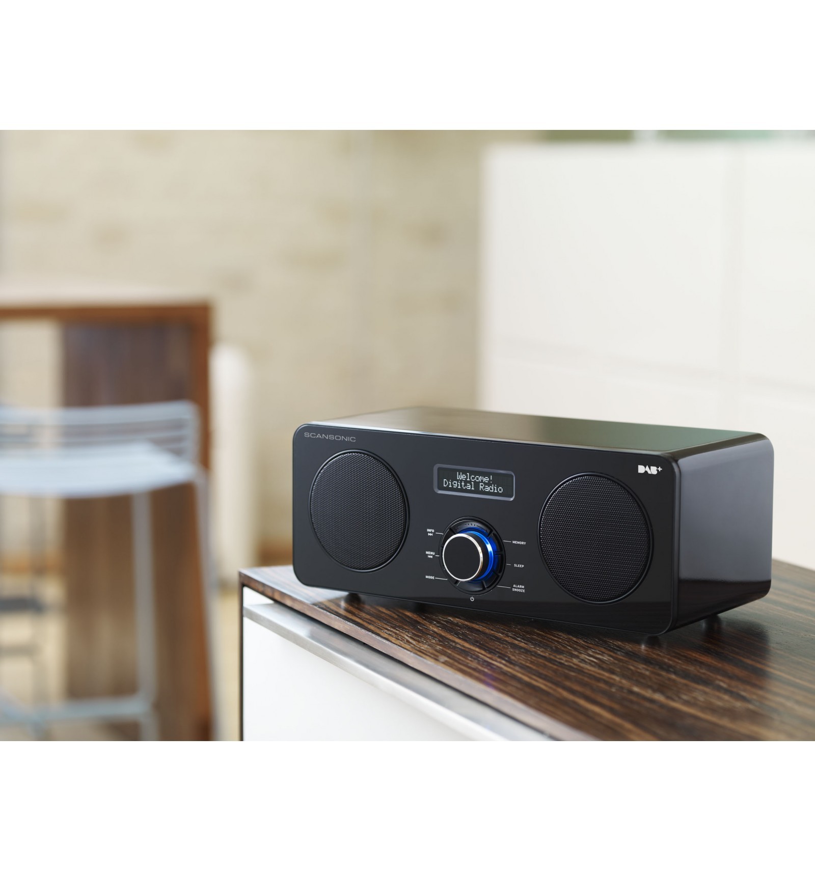 Стерео радиоприемник Scansonic DA300 (Bluetooth,FM,DAB,AUX,USB) black