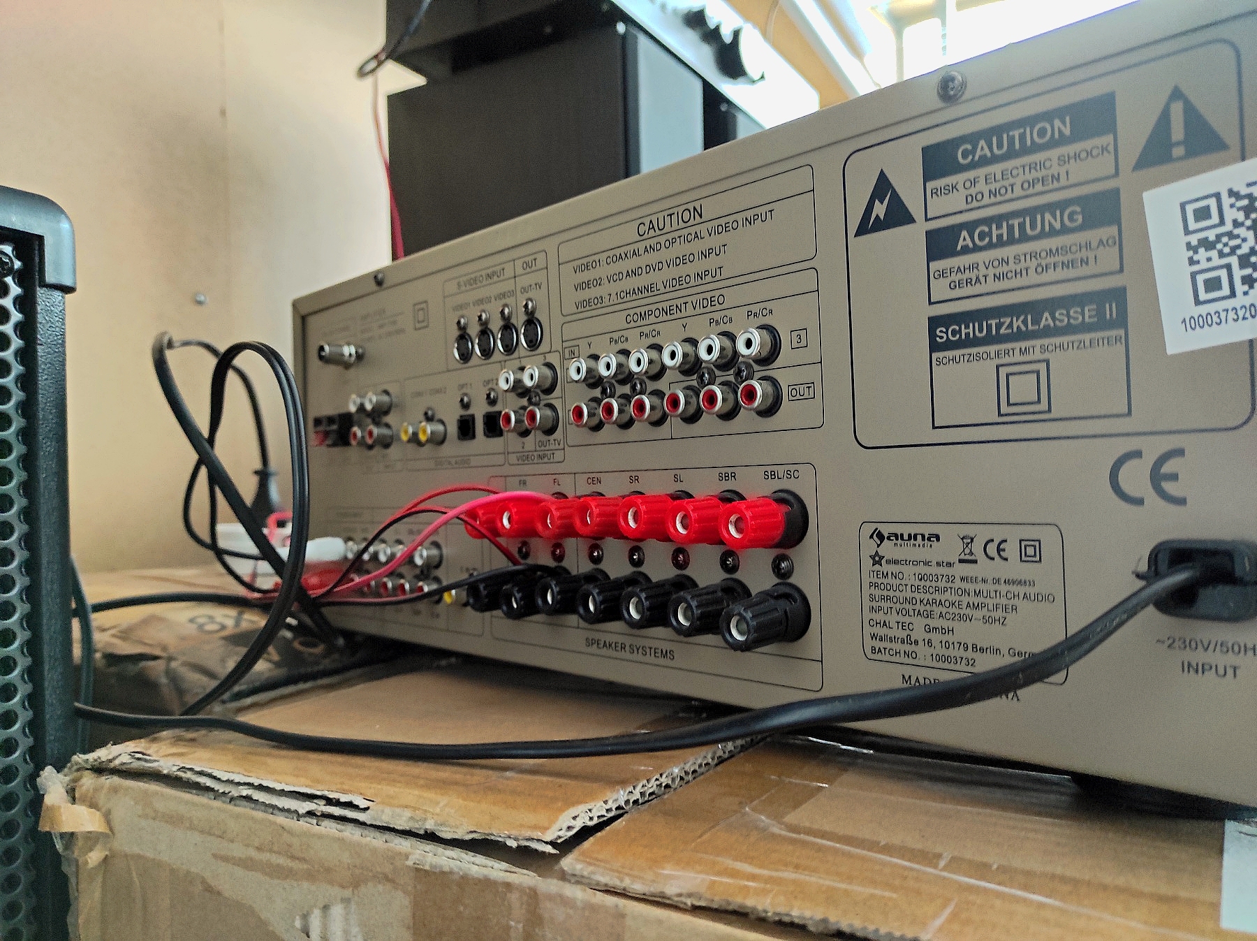 7.1 канальный ресивер с функцией караоке AUNA AMP-7100 (2000Вт)