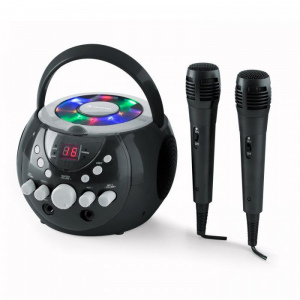 Портативная караоке система Auna Singsing LED 2 х микрофон (Black)