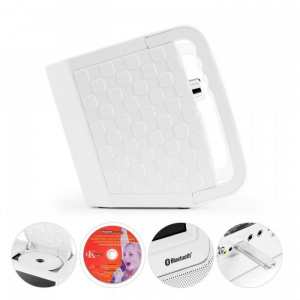 Караоке-система Auna DiscoFever LED (Bluetooth,USB,AUX,CD)white