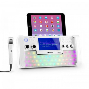 Караоке-система Auna DiscoFever LED (Bluetooth,USB,AUX,CD)white
