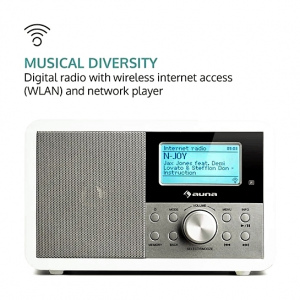 Компакт-интернет-радио Auna Mini Worldwide (WLAN,USB,AUX ,FM, DAB) white