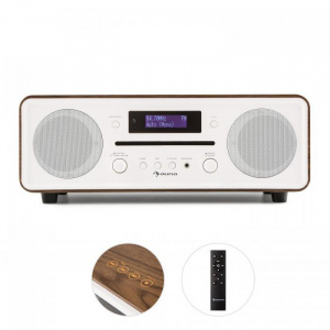 Проигрыватель CD с радиоприемником Auna Melodia (Bluetooth,CD,DAB +,FM,Будильник) wood