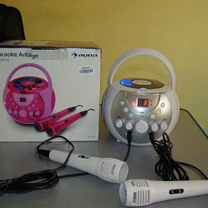 Портативная караоке система Auna Singsing LED 2 х микрофон (White)