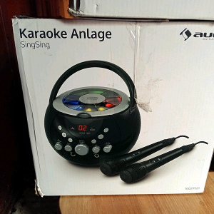 Портативная караоке система Auna Singsing LED 2 х микрофон (Black)