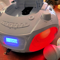 Бумбокс Auna Roadie Sing c функцией караоке,Bluetooth,USB,AUX  (White)