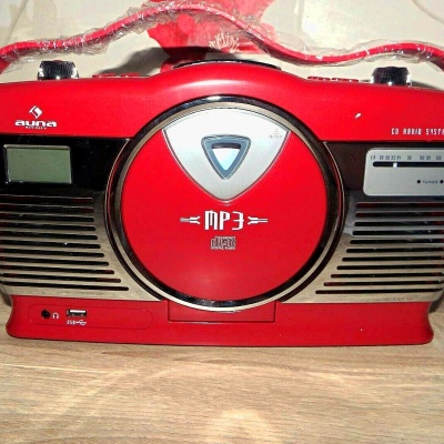 Ретро-центр Auna RCD-70 (CD,FM,USB) RED