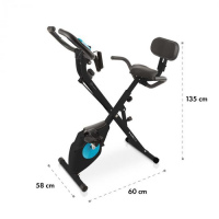Велотренажер Klarfit Azura Pro X-Bike blau, монитор сердечного ритма, 100 кг
