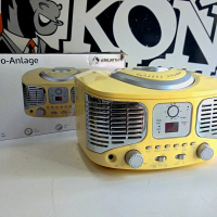 Ретро-центр auna RCD 320 (CD,FM,AUX) yellow
