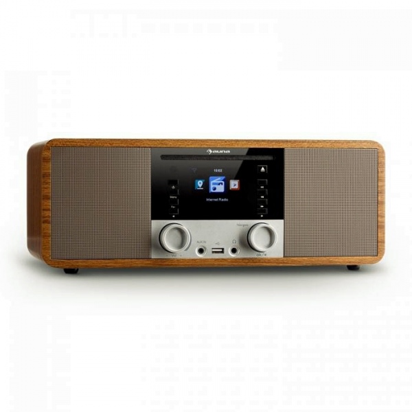 Интернет-радио Auna IR-190BK (BT,FM,CD,WiFi,UPnP,USB,AUX) Wood