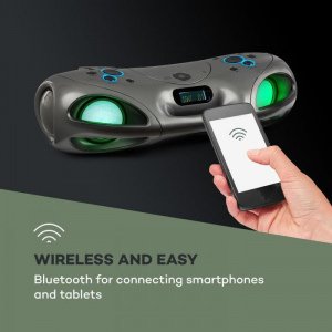 Музыкальный центр Auna Spacewoofer Boombox (Bluetooth,USB, AUX,CD,FM,пду)