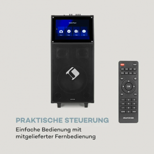 Активная караоке система auna KTV Pro с сенсорным экраном 15,4 дюйма, 2UHF (MIC,Wi-Fi,BT,USB,SD,HDMI)