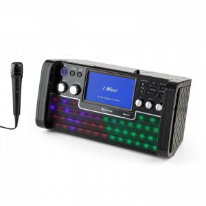 Караоке-система Auna DiscoFever LED (Bluetooth,USB,AUX,CD) black