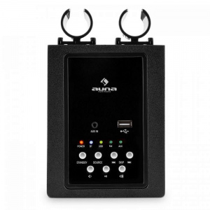 Активная караоке-колонка Black Auna Karaboom (LED,Bluetooth,USB,AUX,2-microphone)