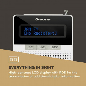 Портативный радиоприемник-розетка Auna DigiPlug FM  (BT,USB,FM,PLL, RDS)