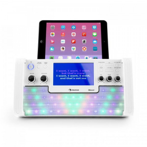 Караоке-система Auna DiscoFever LED (Bluetooth,USB,AUX,CD)white