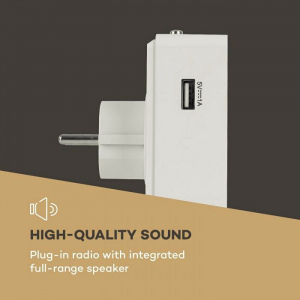 Портативный радиоприемник-розетка Auna DigiPlug FM  (BT,USB,FM,PLL, RDS)