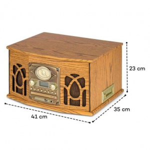 Стерео ретро проигрыватель Auna NR620 (Bluetooth,vinyl,cassette deck,CD,MP3,AUX,USB,DAB,FM)
