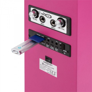 Акустическая мульти система ONE concept Tallboy (karaoke,АКБ,FM,BT,USB,SD,AUX) pink