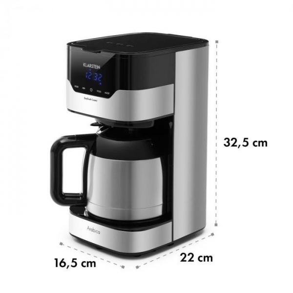 Кофеварка Klarstein Arabica (EasyTouch,800W) Silver