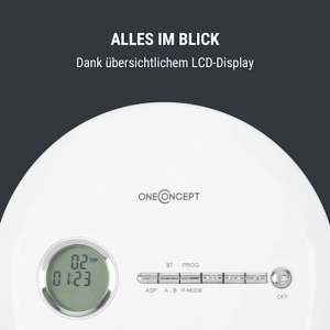 CD-плеер oneConcept CDC 100 MP3 Discman (CD-R,RW,MP3,Antishock,ESP,Micro-USB) White